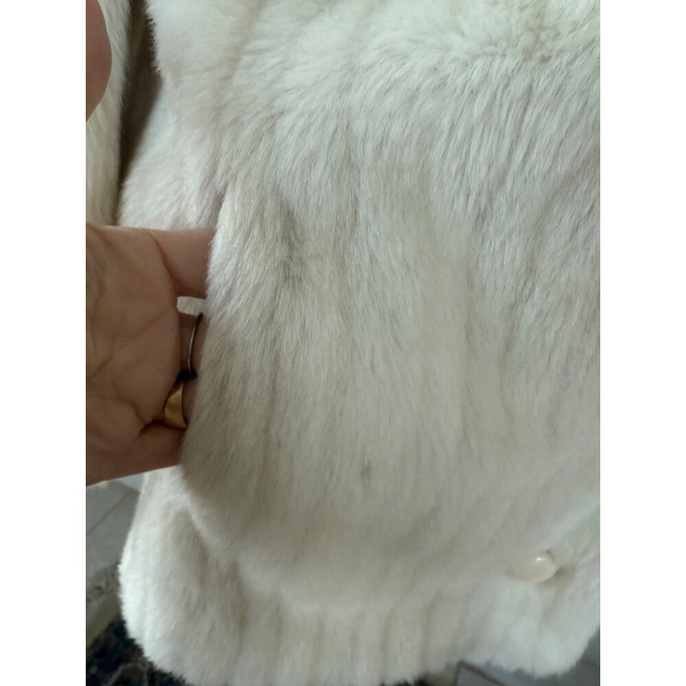 Vintage 70's Candice Originals Faux Fur Gray/White Coat - Picture 10 of 16